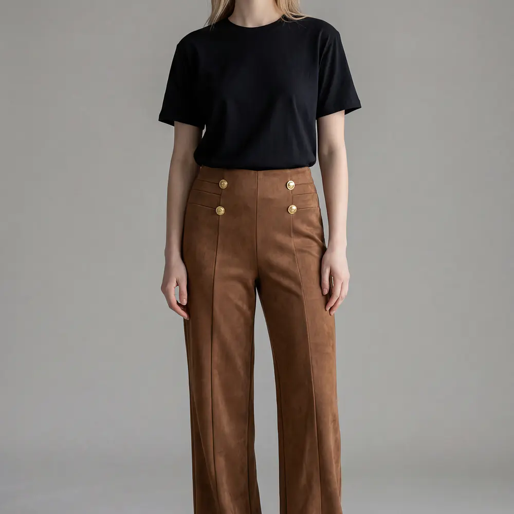 Pantalón Gamuza Botones