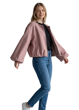 Chaqueta Bomber - Rosado