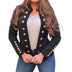 Chaqueta Militar con Botones en las mangas