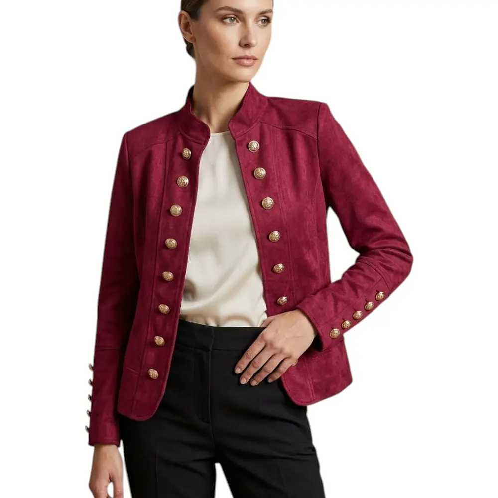 Chaqueta Militar con Botones en las mangas