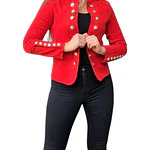 Chaqueta Militar con Botones en las mangas