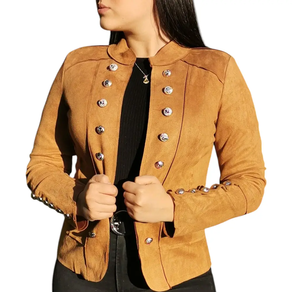 Chaqueta Militar con Botones en las mangas