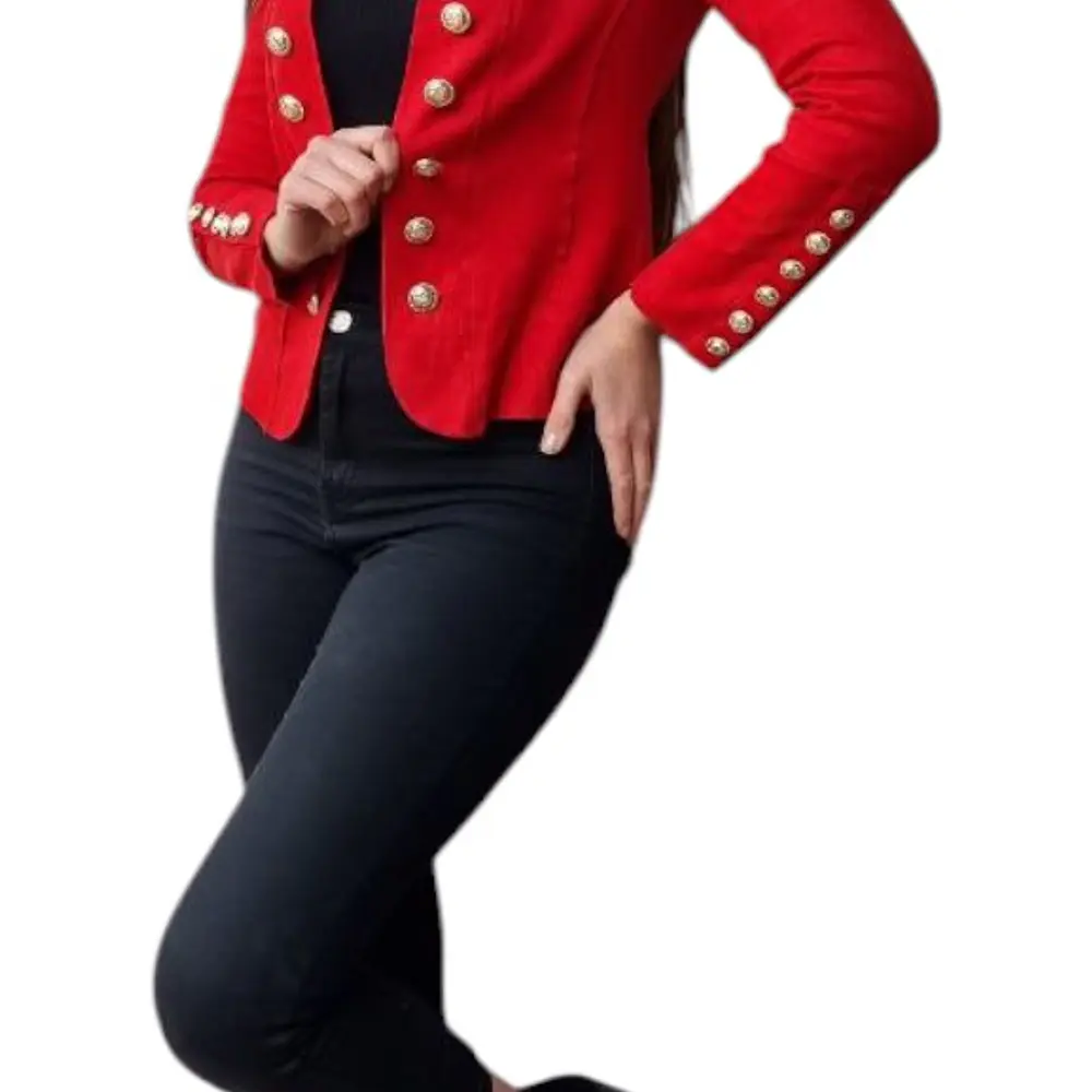 Chaqueta Militar con Botones en las mangas