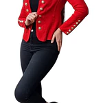 Chaqueta Militar con Botones en las mangas