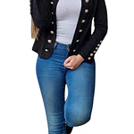Chaqueta Militar con Botones en las mangas