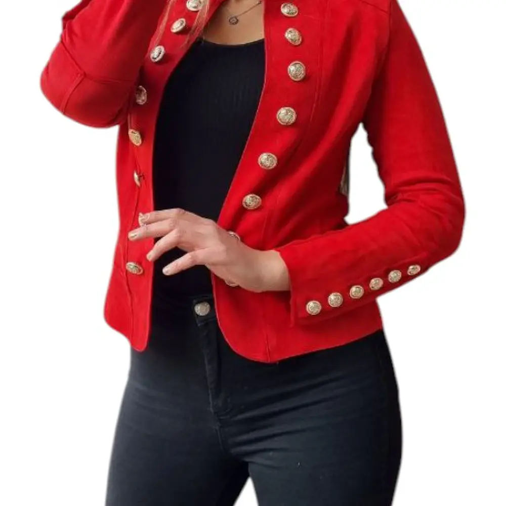 Chaqueta Militar con Botones en las mangas