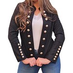 Chaqueta Militar con Botones en las mangas