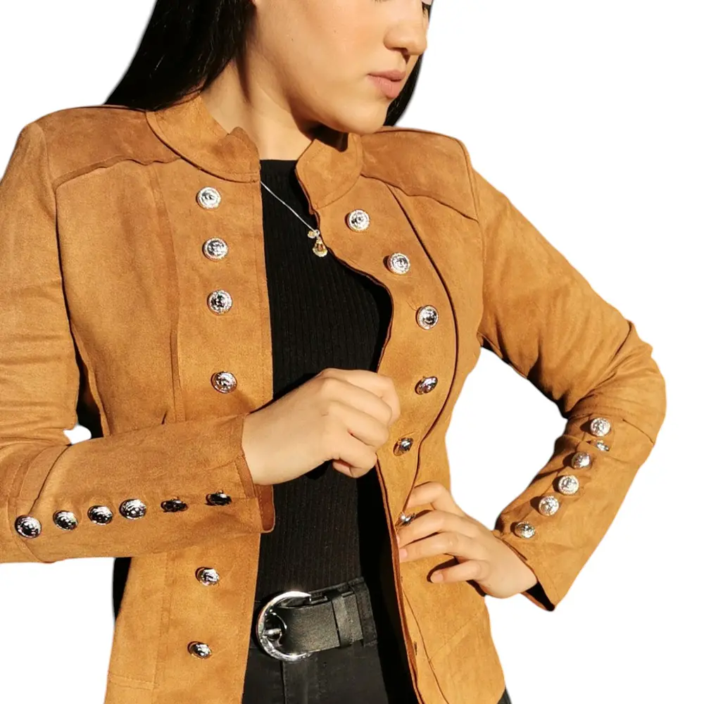 Chaqueta Militar con Botones en las mangas
