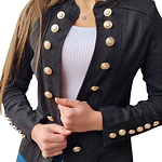 Chaqueta Militar con Botones en las mangas