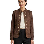 Chaqueta Militar con Botones en las mangas