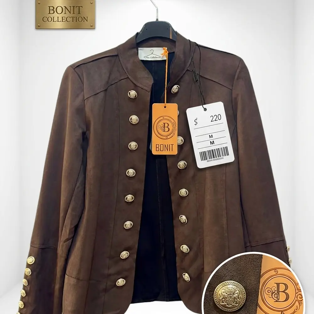 Chaqueta Militar con Botones en las mangas