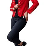 Chaqueta Militar con Botones en las mangas