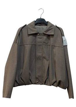 Chaqueta Bomber Espiga - Café