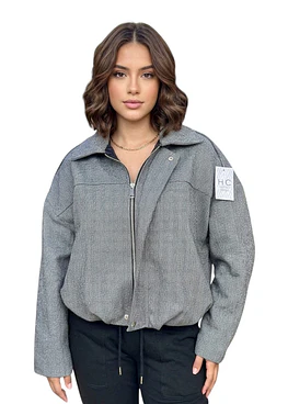 Chaqueta Bomber Espiga - Gris