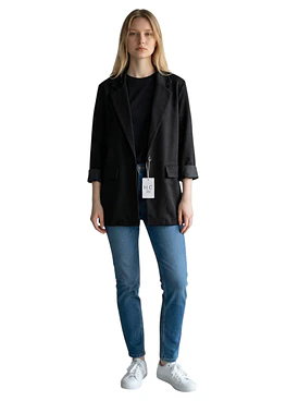 Blazer Gamuza - Negro