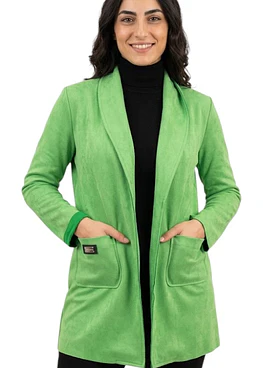Abrigo Gamuza Solapa - Verde Gucci