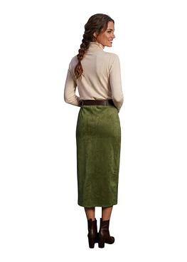 Falda Gamuza abertura - Verde