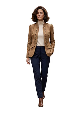 Chaqueta estilo Militar - Camel Claro