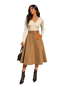 Falda Gamuza - Camel