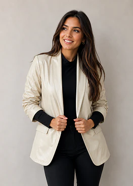 Blazer Ecocuero - Beige