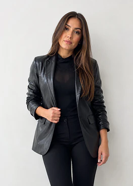Blazer Ecocuero - Negro