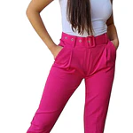 Pantalón con Cinturón Tiro Alto