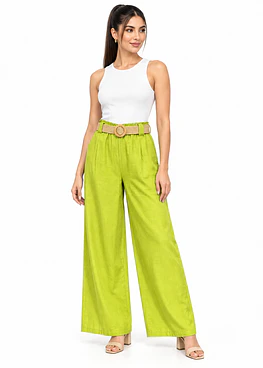 Pantalón Lino con Cinturón