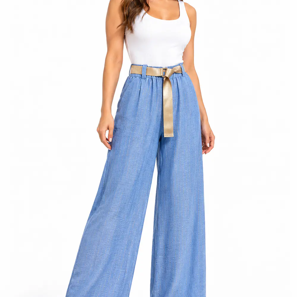 Pantalon Listado Brillos(#7167)