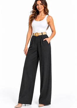 Pantalón Cinturón - Negro