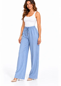 Pantalón Capri - Celeste