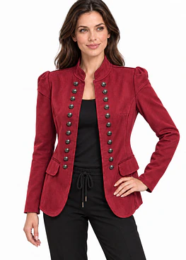Chaqueta estilo Militar - Rojo Granate