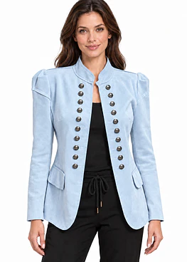 Chaqueta estilo Militar - Celeste