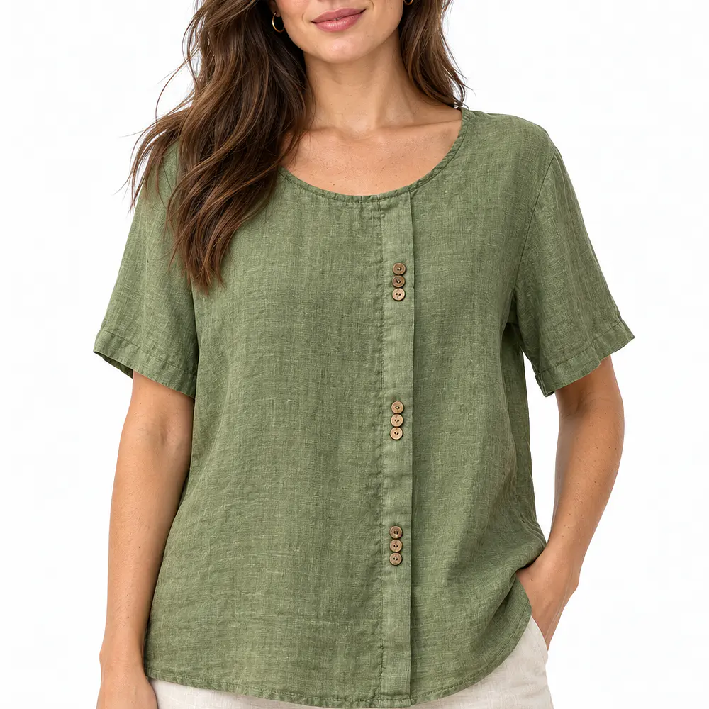Blusa Lino 3 Botones