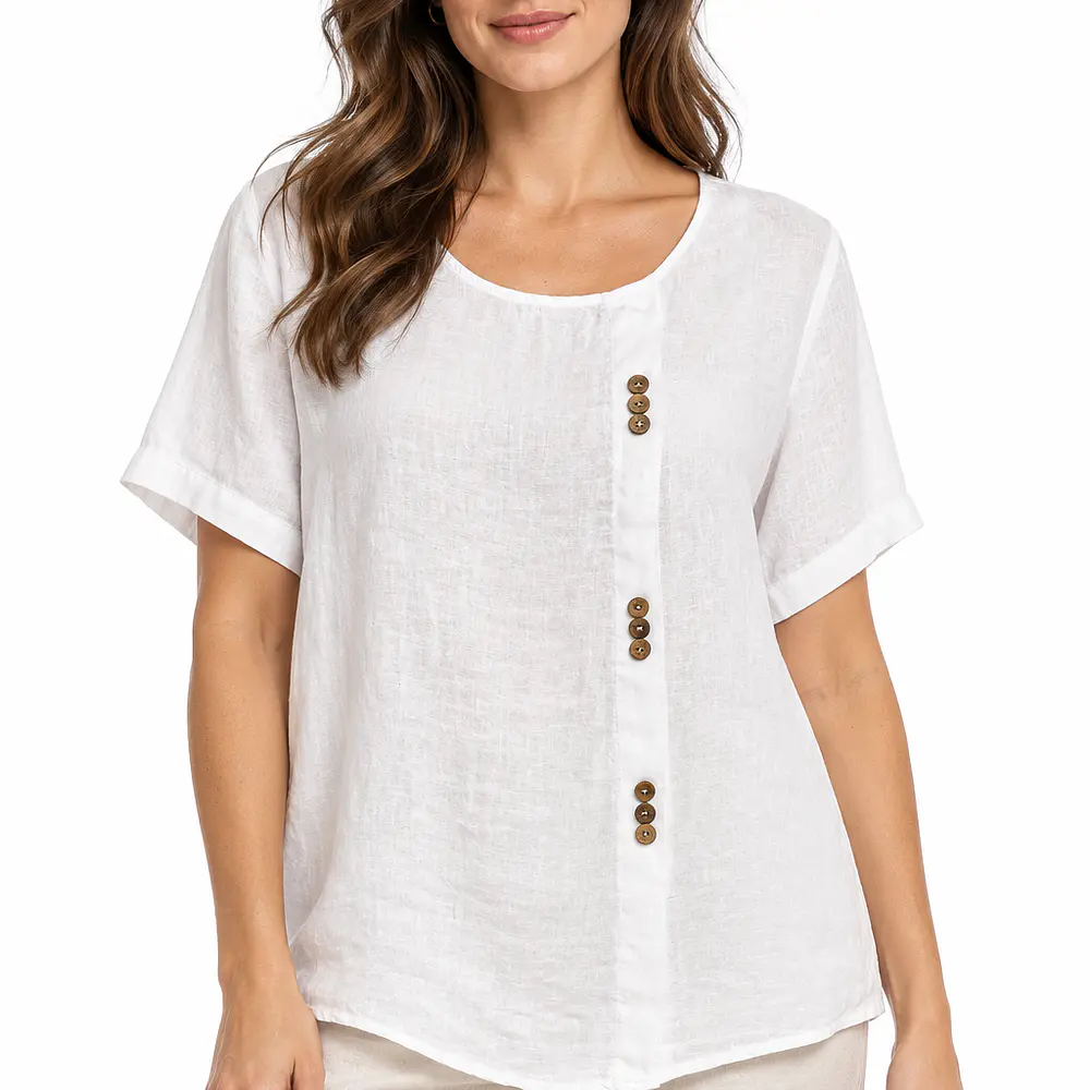 Blusa Lino 3 Botones