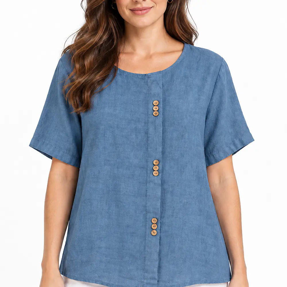 Blusa Lino 3 Botones