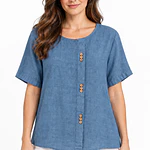 Blusa Lino 3 Botones