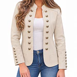 Chaqueta Militar con Botones en las mangas