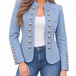 Chaqueta Militar con Botones en las mangas