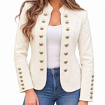 Chaqueta Militar con Botones en las mangas