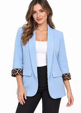 Blazer Animal Print - Celeste
