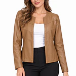 Chaqueta Eco Cuero Abierta
