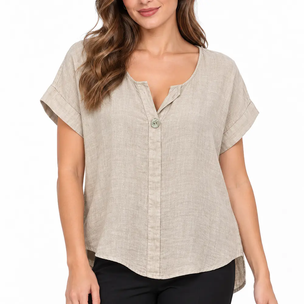 Blusa Lino 1 Boton