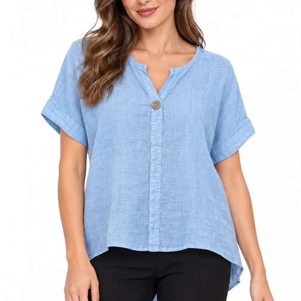 Blusa Lino 1 Boton
