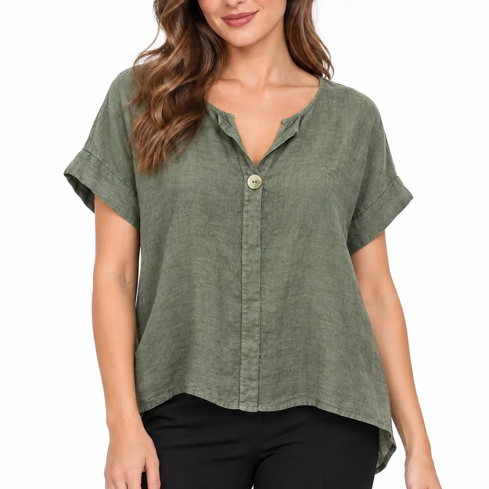 Blusa Lino 1 Boton