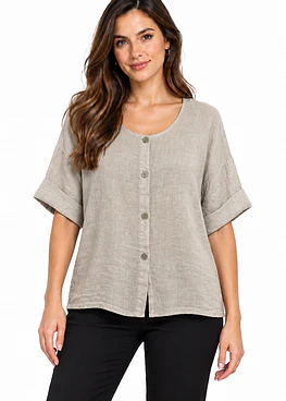 Blusa Lino - Beige