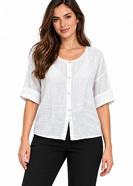 Blusa Lino - Blanco