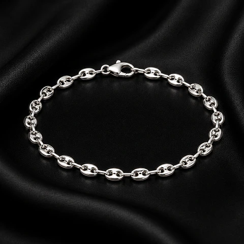 Pulsera en plata tipo Gucci