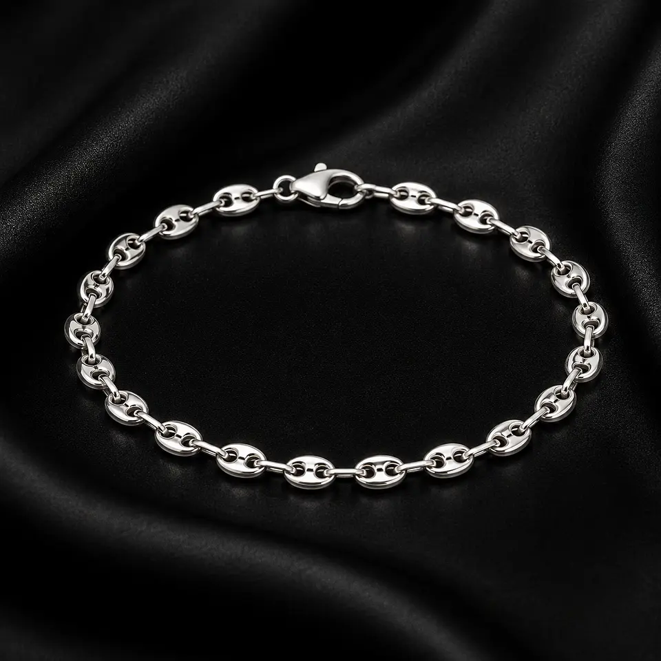 Pulsera en plata tipo Gucci 1