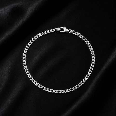 pulsera Martillada en plata 