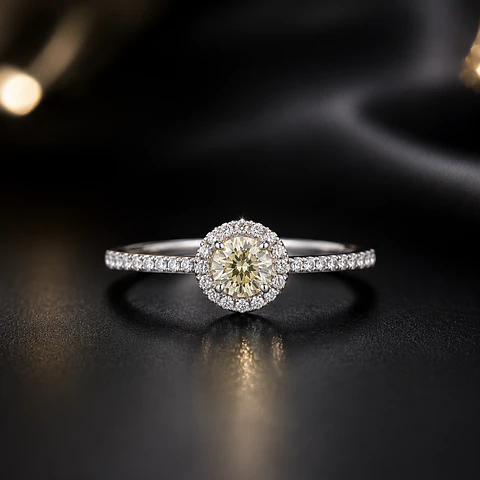 Anillo en oro con diamantes 